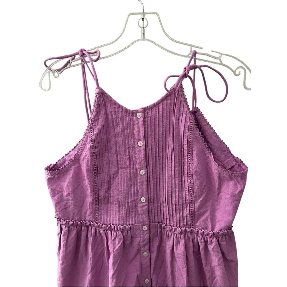 Free People Desert Days Mini Dress M Orchid Pink Halter Open Back Boho Cotton